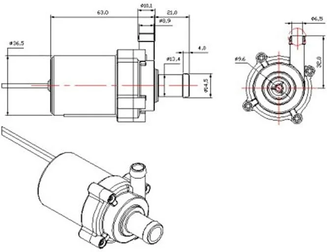 TOPINCN 1 pcs Brushless Ultra-Quiet Waterproof White Mini