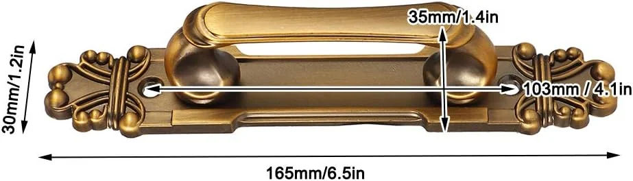 TOPINCN 2Pcs Door Handles, European Antique Cabinet Pull