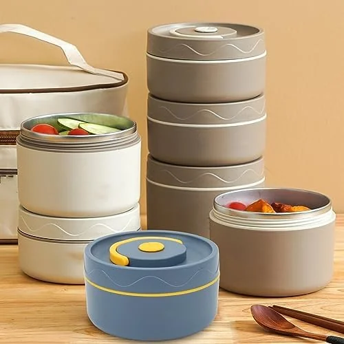 TOPINCN 440ml Food Warm Lunch Container, Stainless Steel