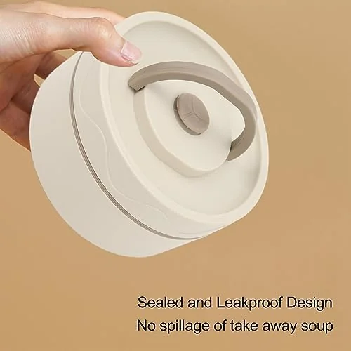 TOPINCN 440ml Food Warm Lunch Container, Stainless Steel