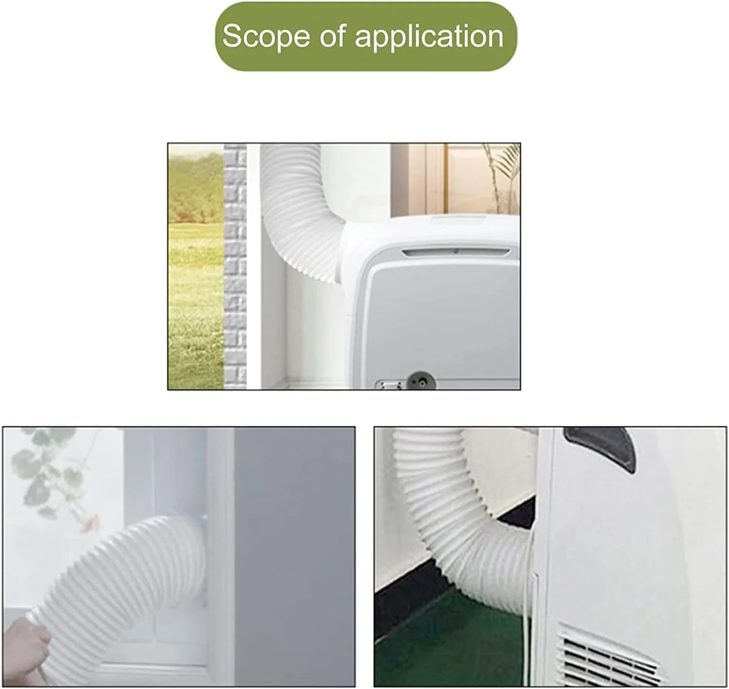 TOPINCN Air Conditioner Exhaust Hose Connector Square Exhaust