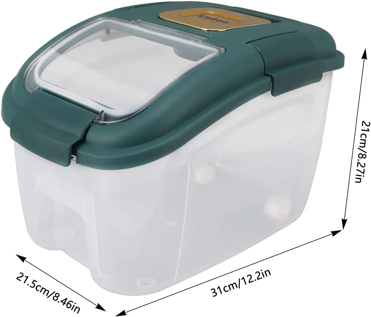 TOPINCN Airtight Rice Storage Container, Bulk Food Container