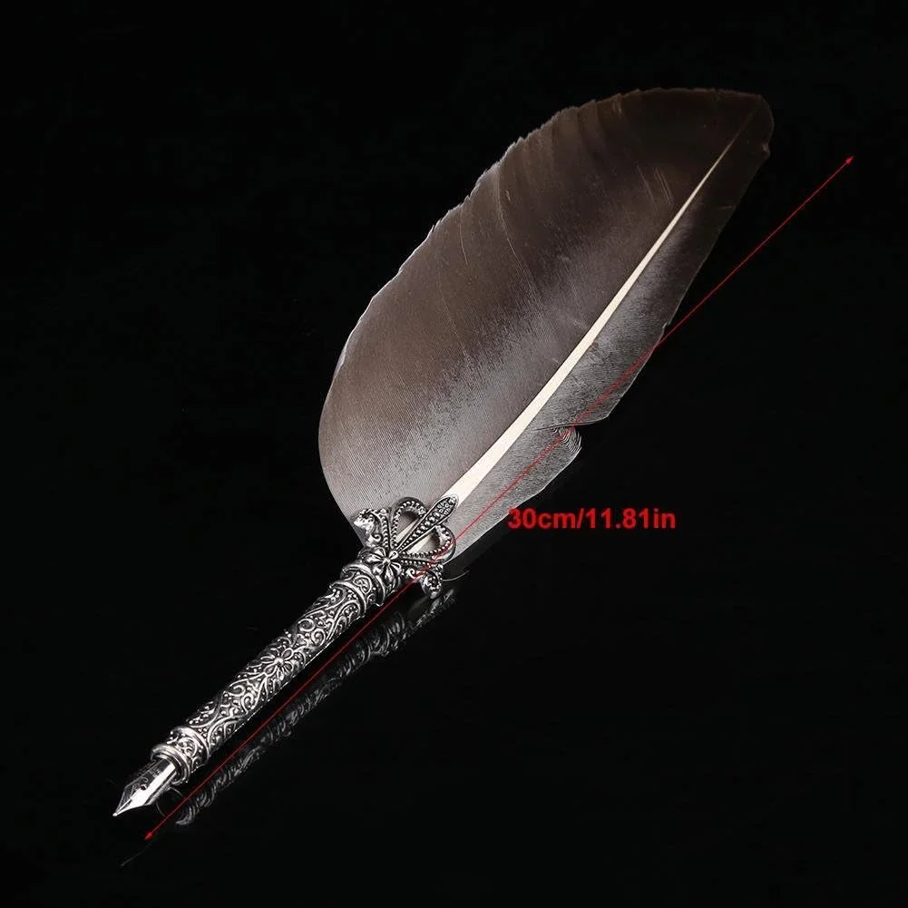 TOPINCN Antique Dip Pen Quill Pen Calligraphy Metal