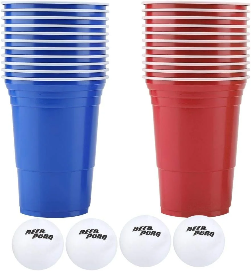 TOPINCN Beer Pong Drinking Game Set 22PCS Plastic