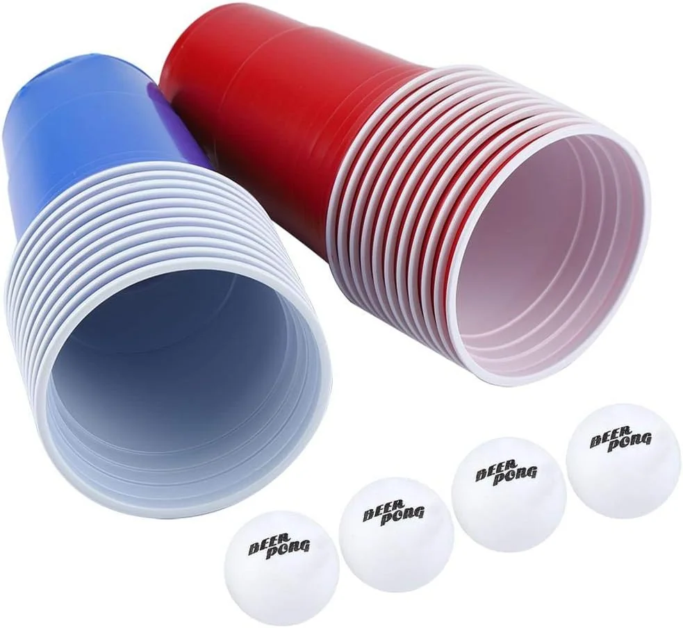 TOPINCN Beer Pong Drinking Game Set 22PCS Plastic