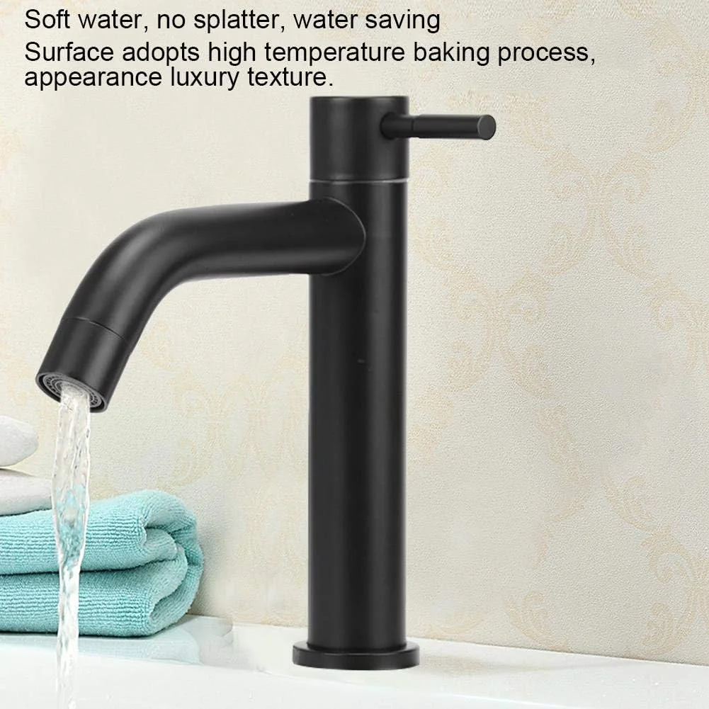 TOPINCN Black Modern Stainless Steel Wrench Type Bathroom