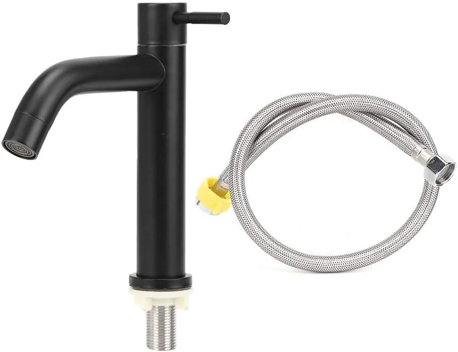 TOPINCN Black Modern Stainless Steel Wrench Type Bathroom