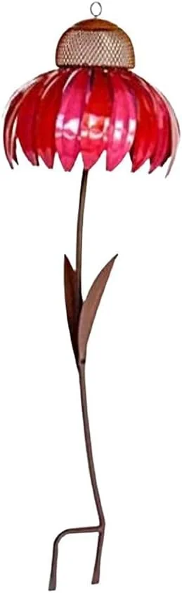 TOPINCN Coneflower Bird Feeder, Standing Bird Feeder Wild