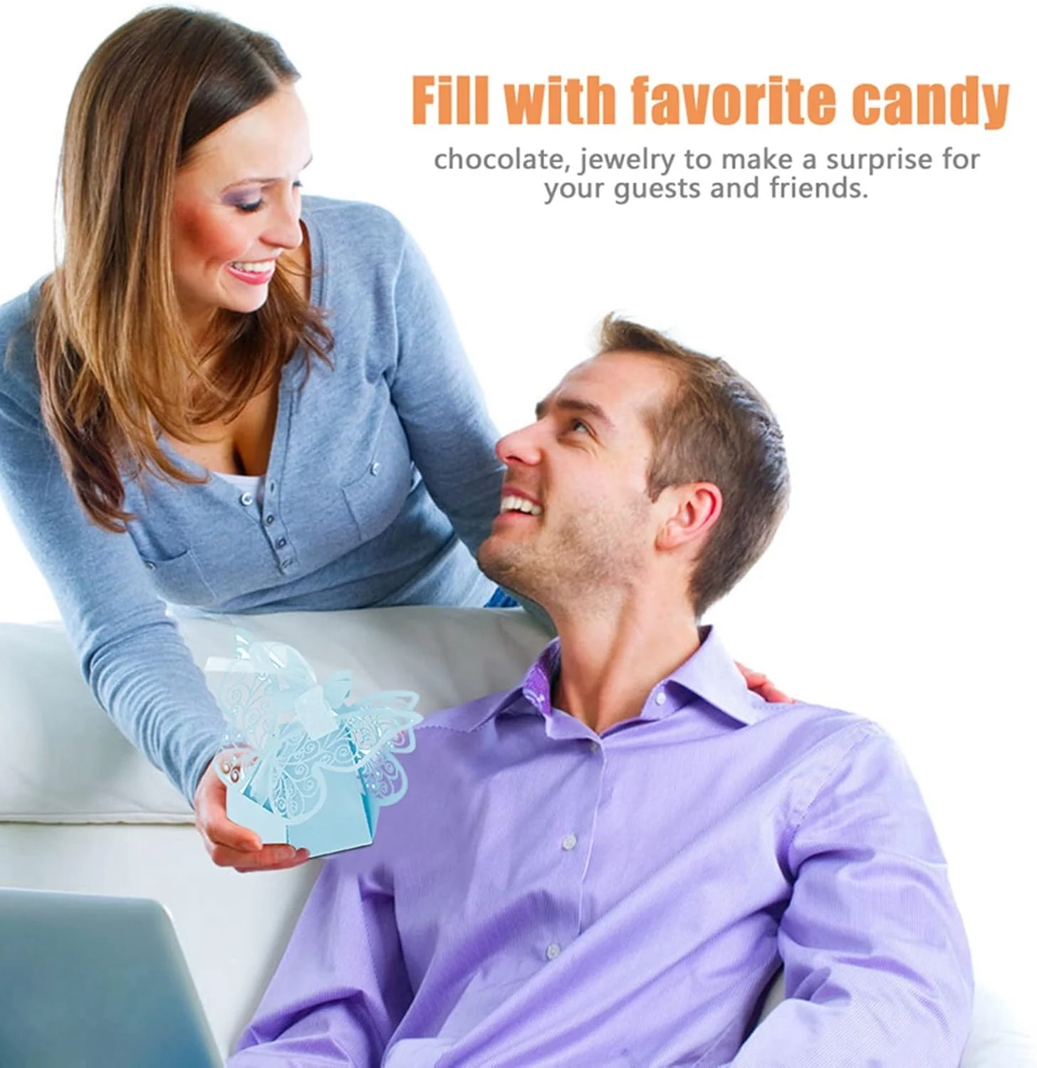 TOPINCN European Style Paper Favor Boxes, 100 Pack