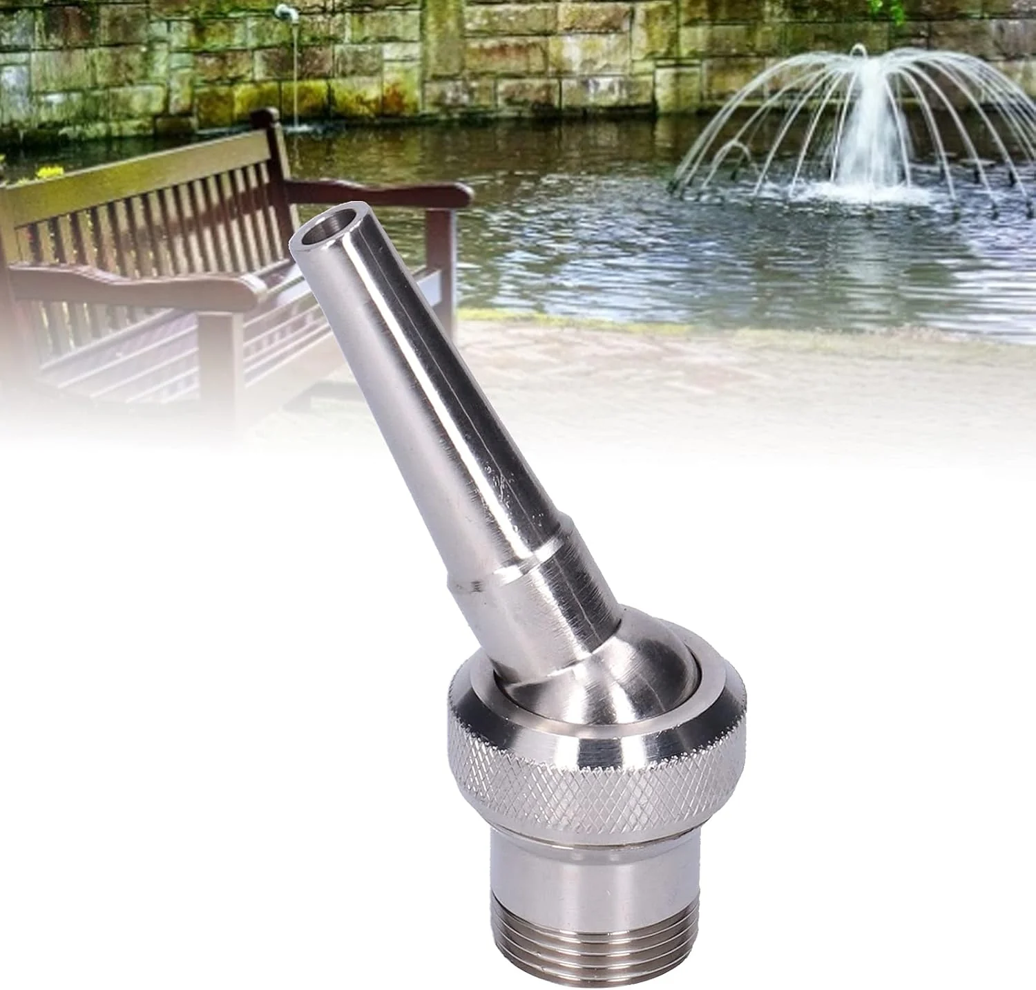 TOPINCN Fountain Nozzle, 304 Stainless Steel Spray Adjustable