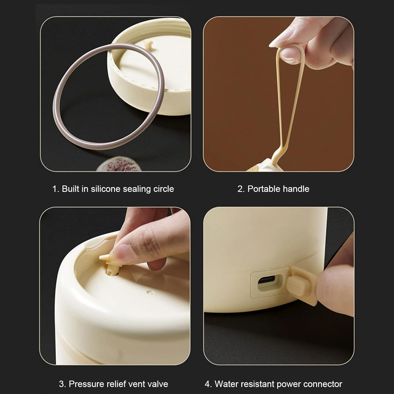 TOPINCN Heated Lunch Box, Stainless Steel 304 Electric