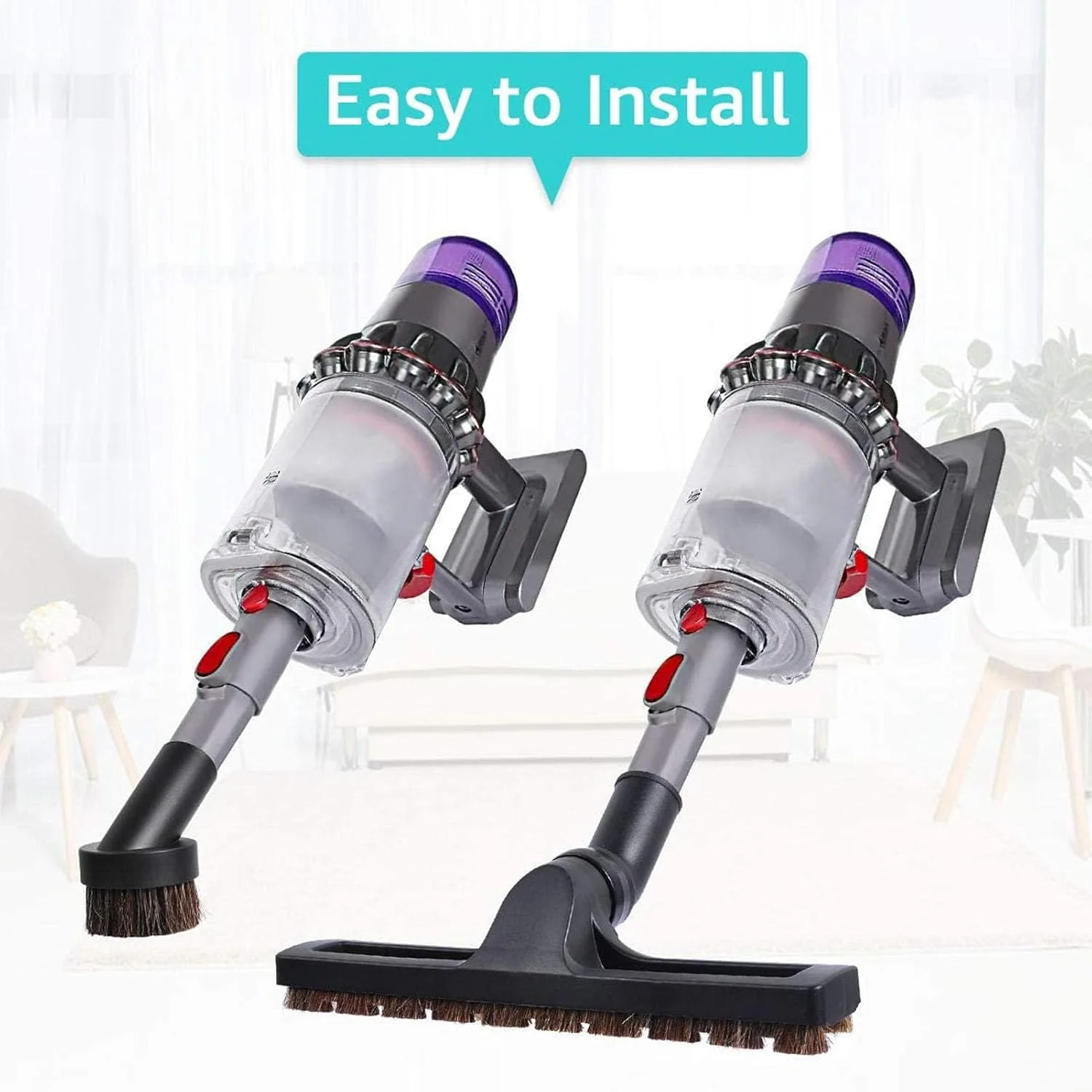 TOPINCN Horsehair Hardwood Floor Brush Vacuum Hardwood Floor