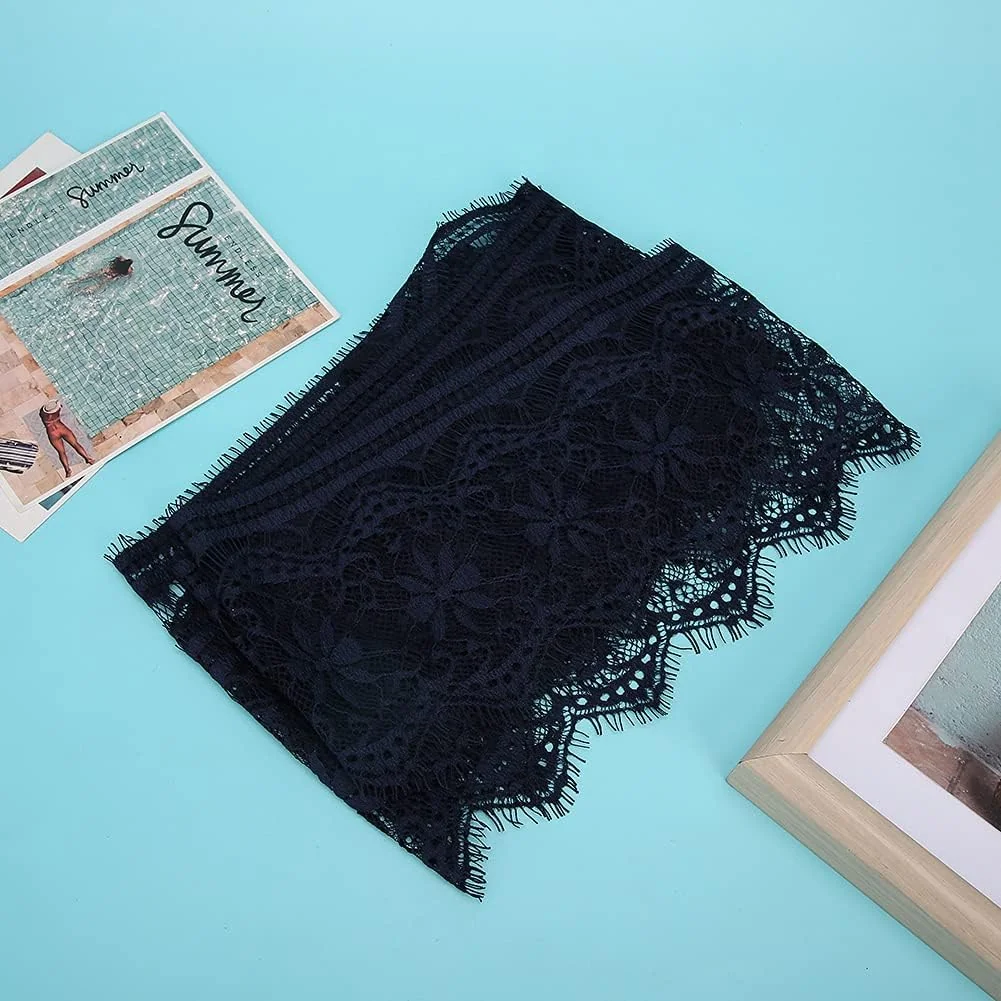 TOPINCN Lace Ribbon 14.5 cm Width Polyester Silk Clothing