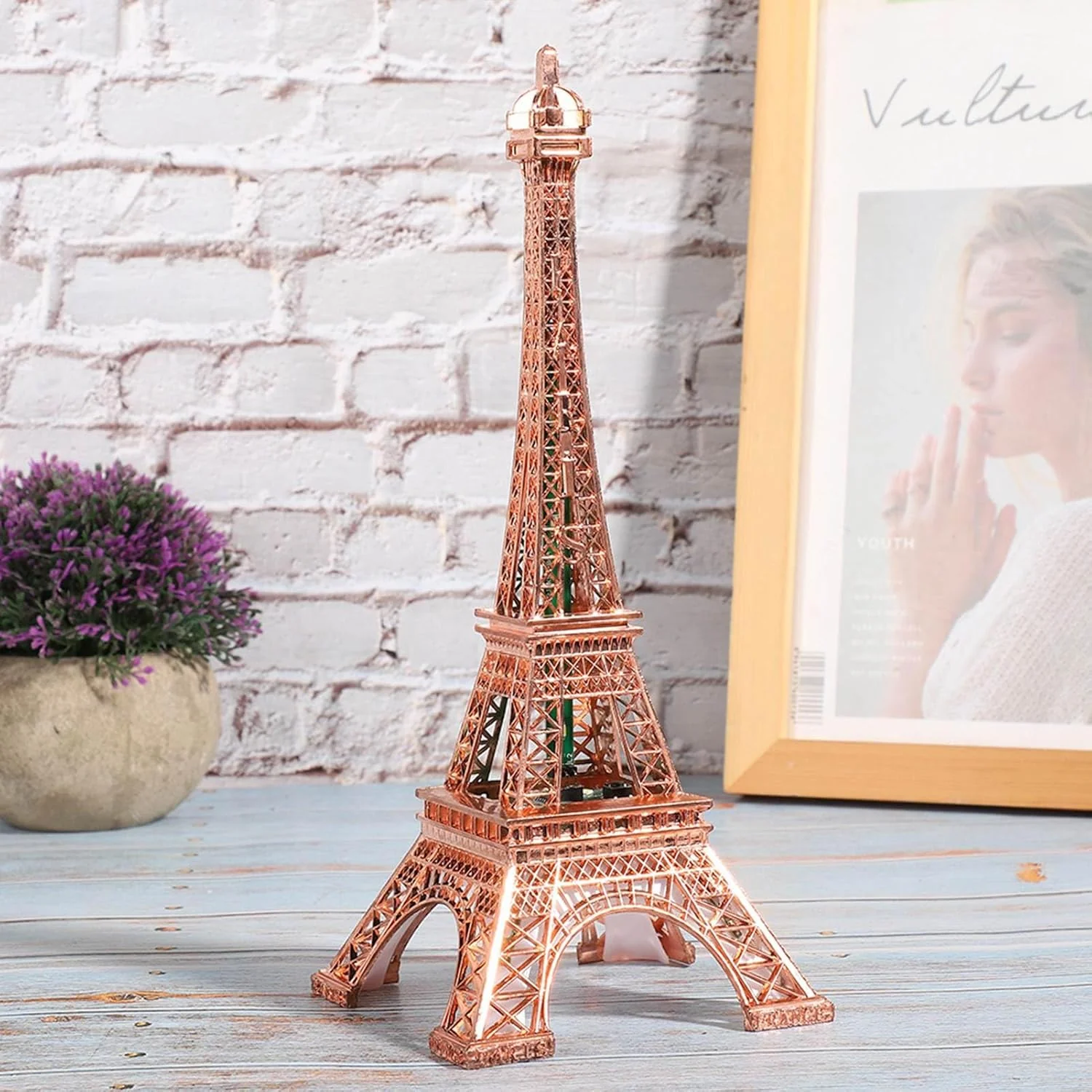 TOPINCN LED Light Up Eiffel Tower Night Light