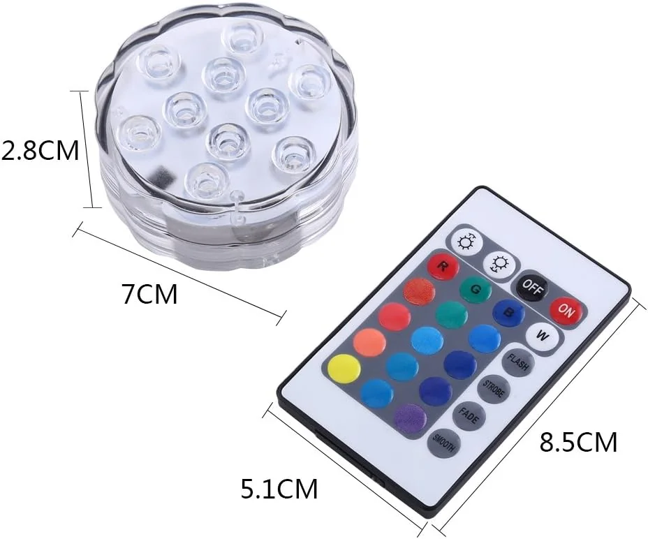 TOPINCN LEDs Aquarium Light Colorful RGB Remote Controll
