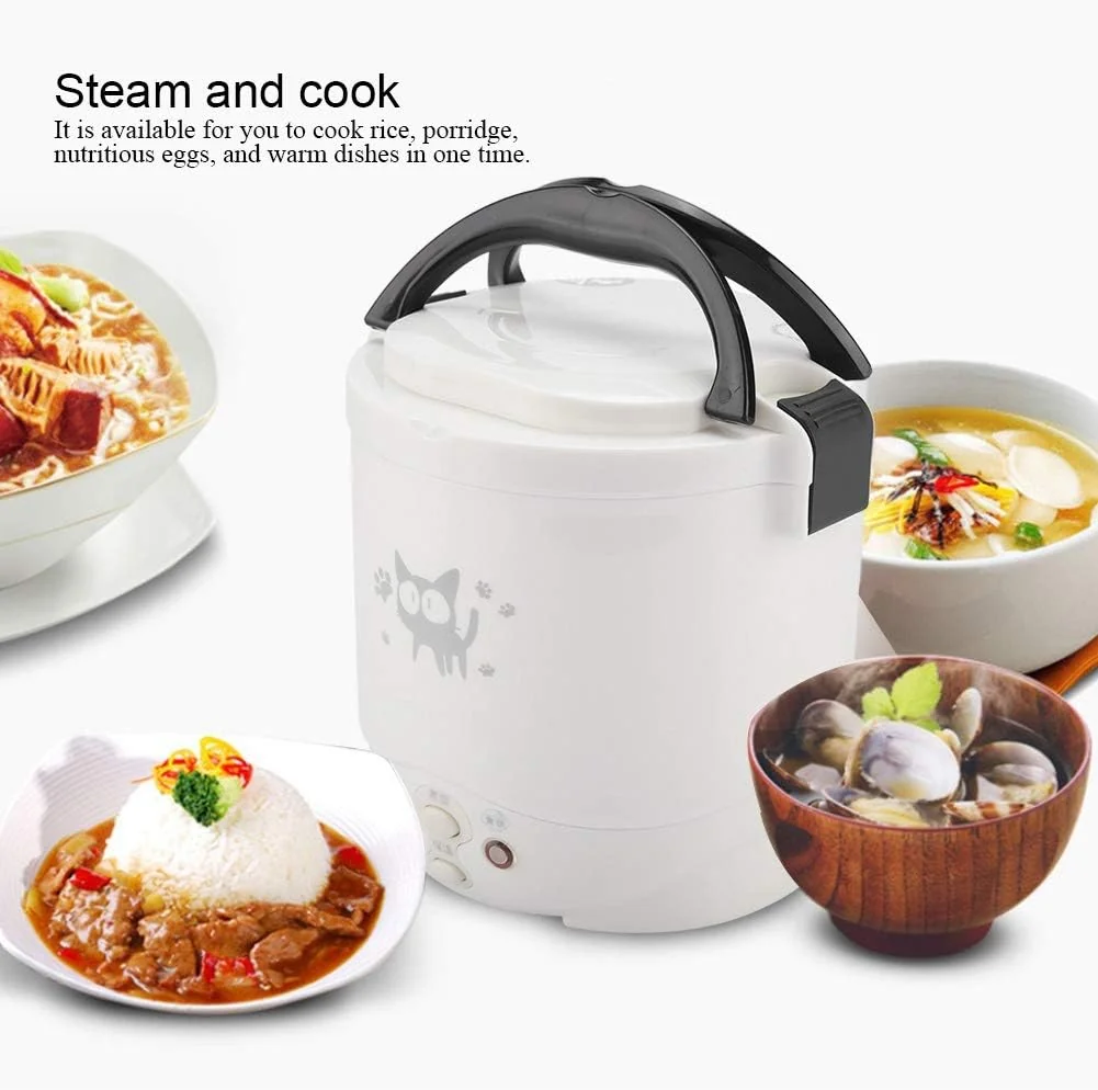 TOPINCN Mini Rice Cooker 1L, Portable Electric Food Steamer