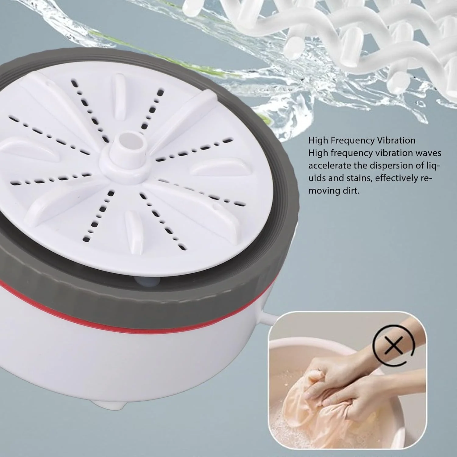 TOPINCN Mini Turbo Washing Machine, Portable Turbo Washing
