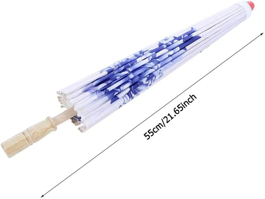 TOPINCN Oil Paper Umbrella Women Handmade Rainproof Handmade