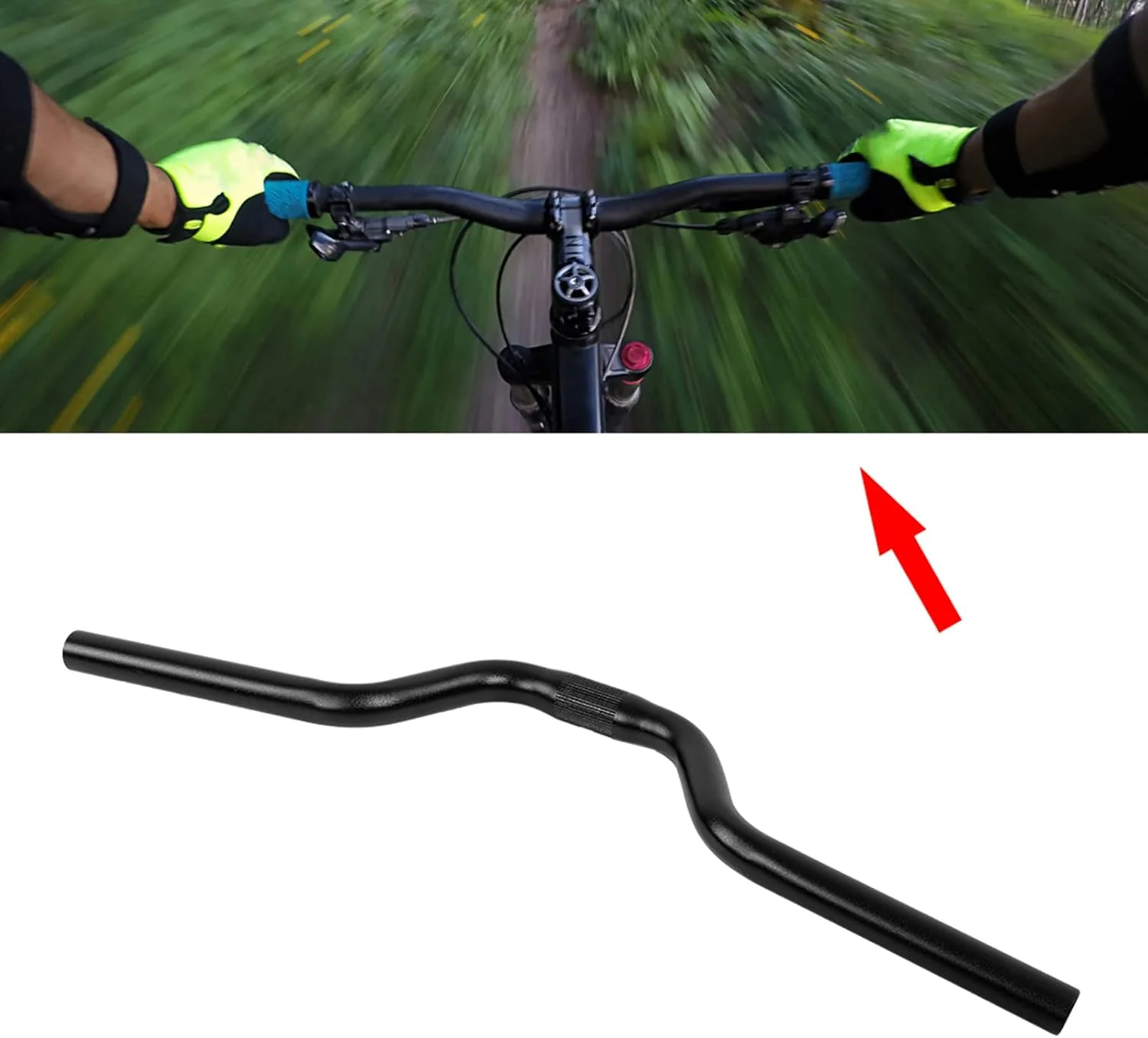 TOPINCN Road Handlebar Comfortable Fixed Gear Handlebar M Aluminum