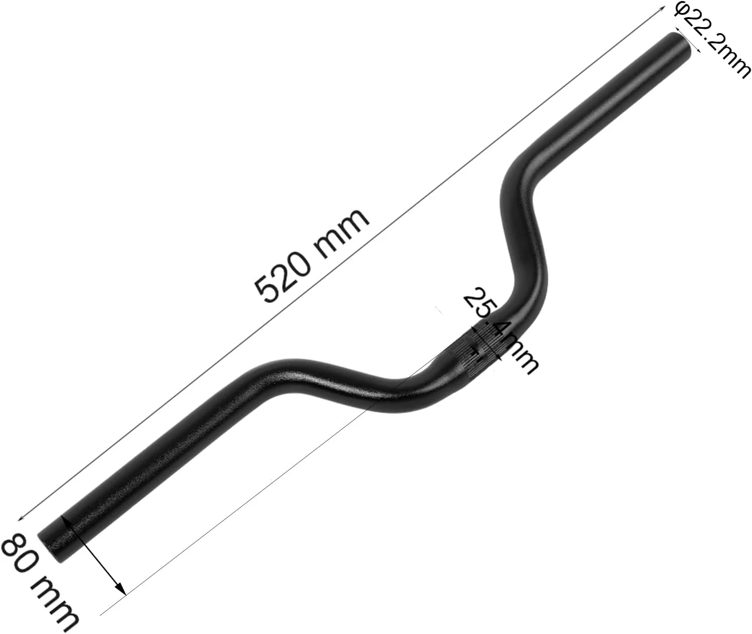 TOPINCN Road Handlebar Comfortable Fixed Gear Handlebar M Aluminum