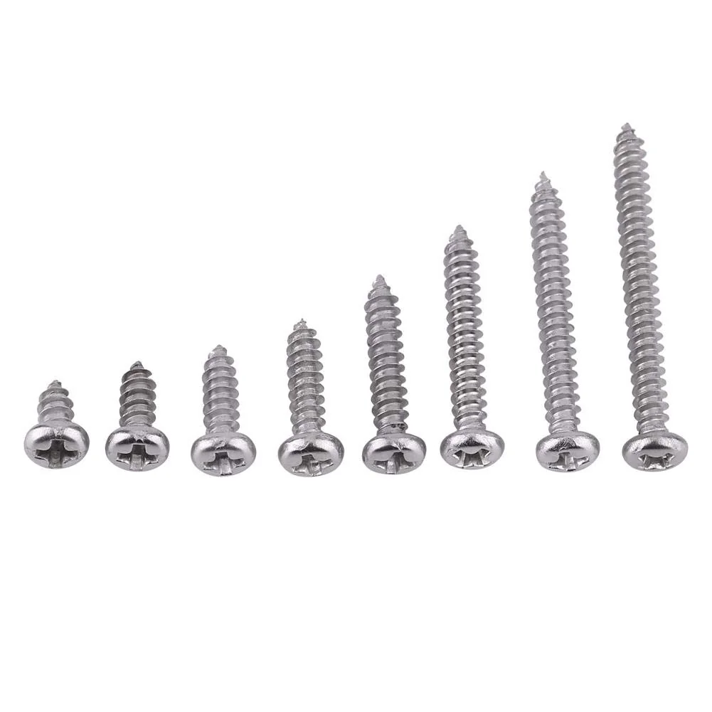 TOPINCN Screws, 200Pcs Stainless Steel Self-Tapping M3 6MM~30MM