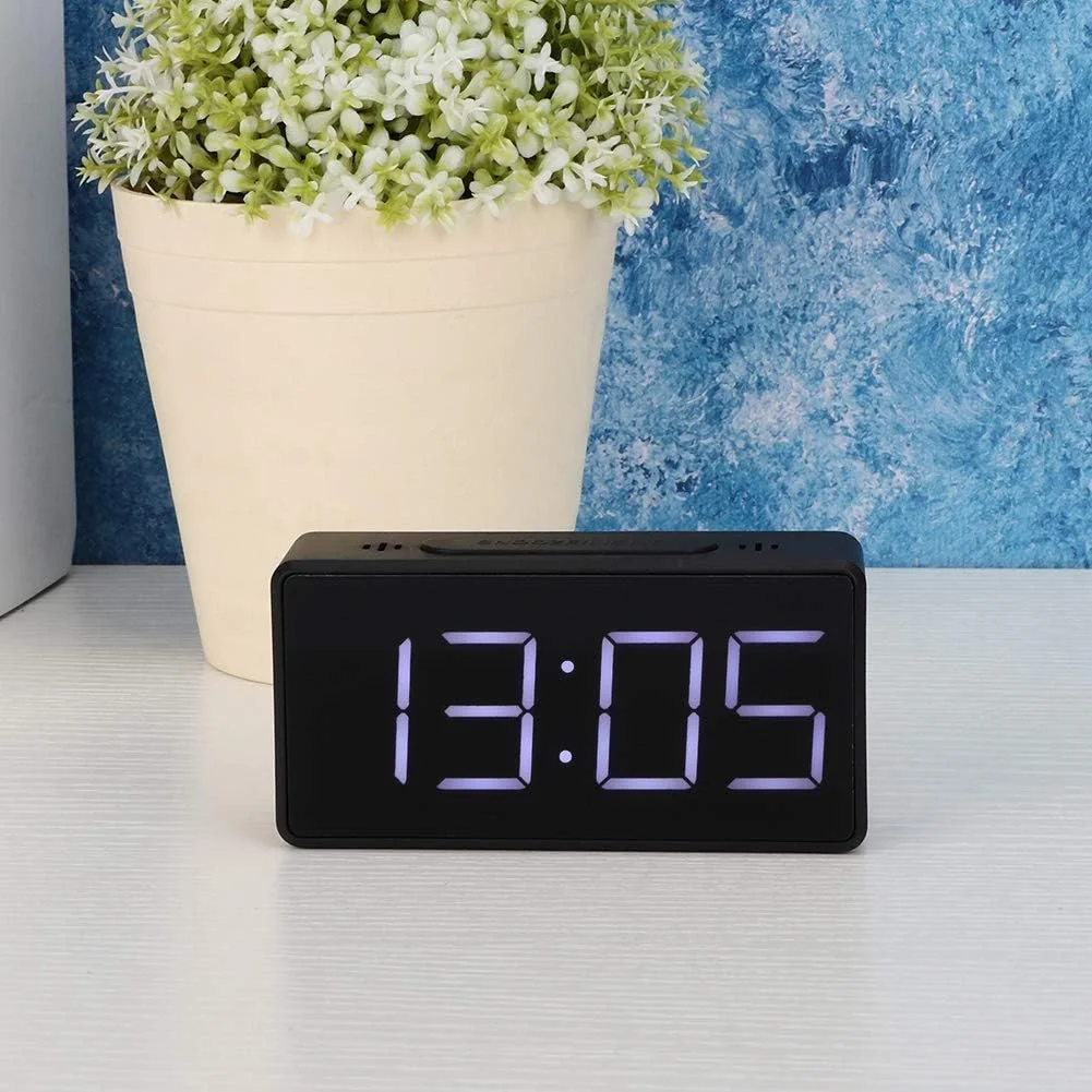 TOPINCN Simple Electronic Clock LED Bedside Alarm Clock