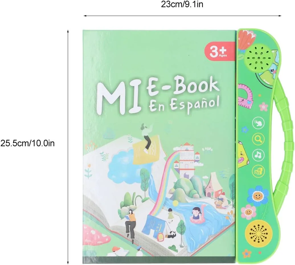 TOPINCN Spanish Talking Learning Book for Kids, Interactive