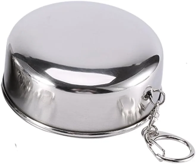 TOPINCN Stainless Steel Collapsible Cup Camp Wine Glass