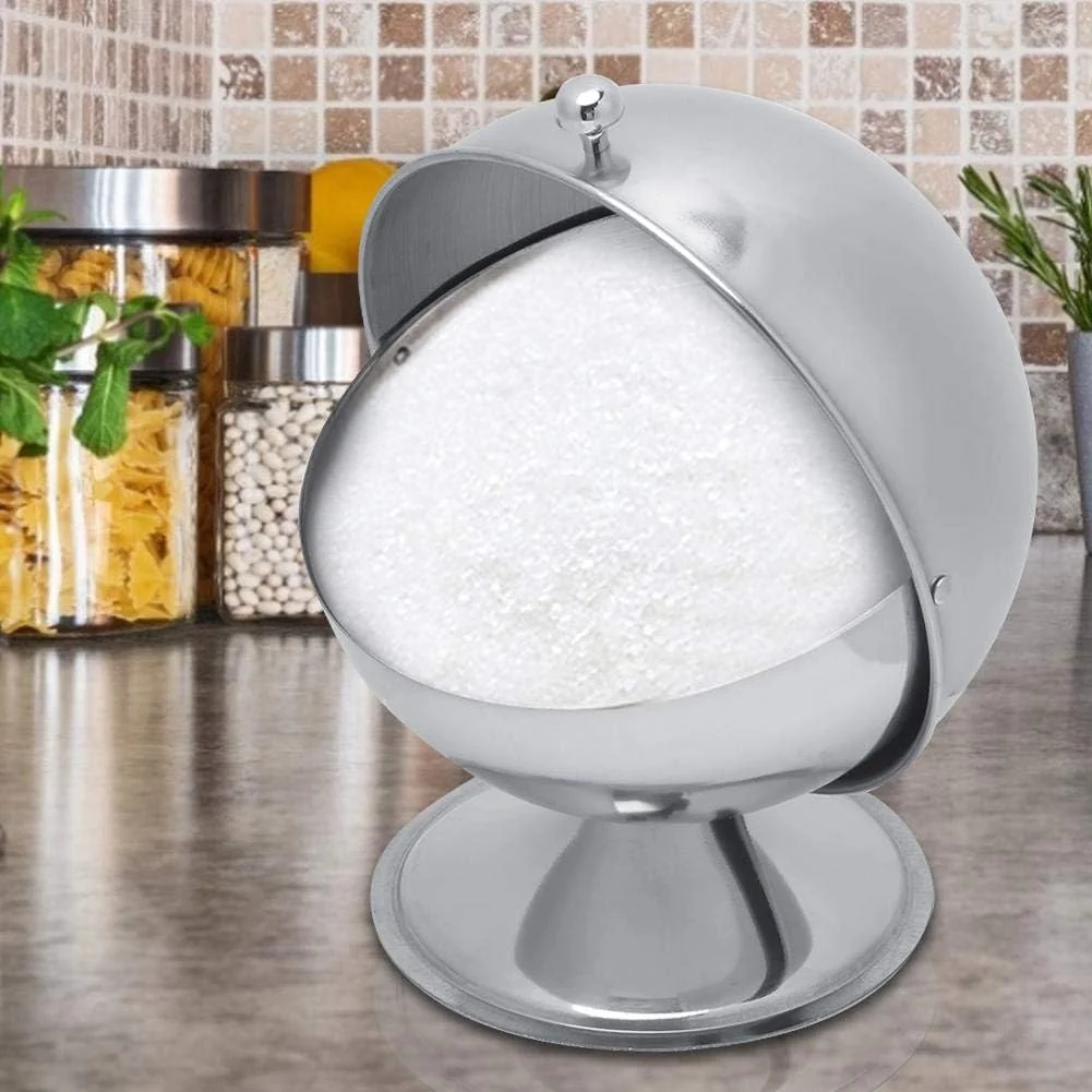 TOPINCN Stainless Steel Spice Condiment Seasoning Jar Box