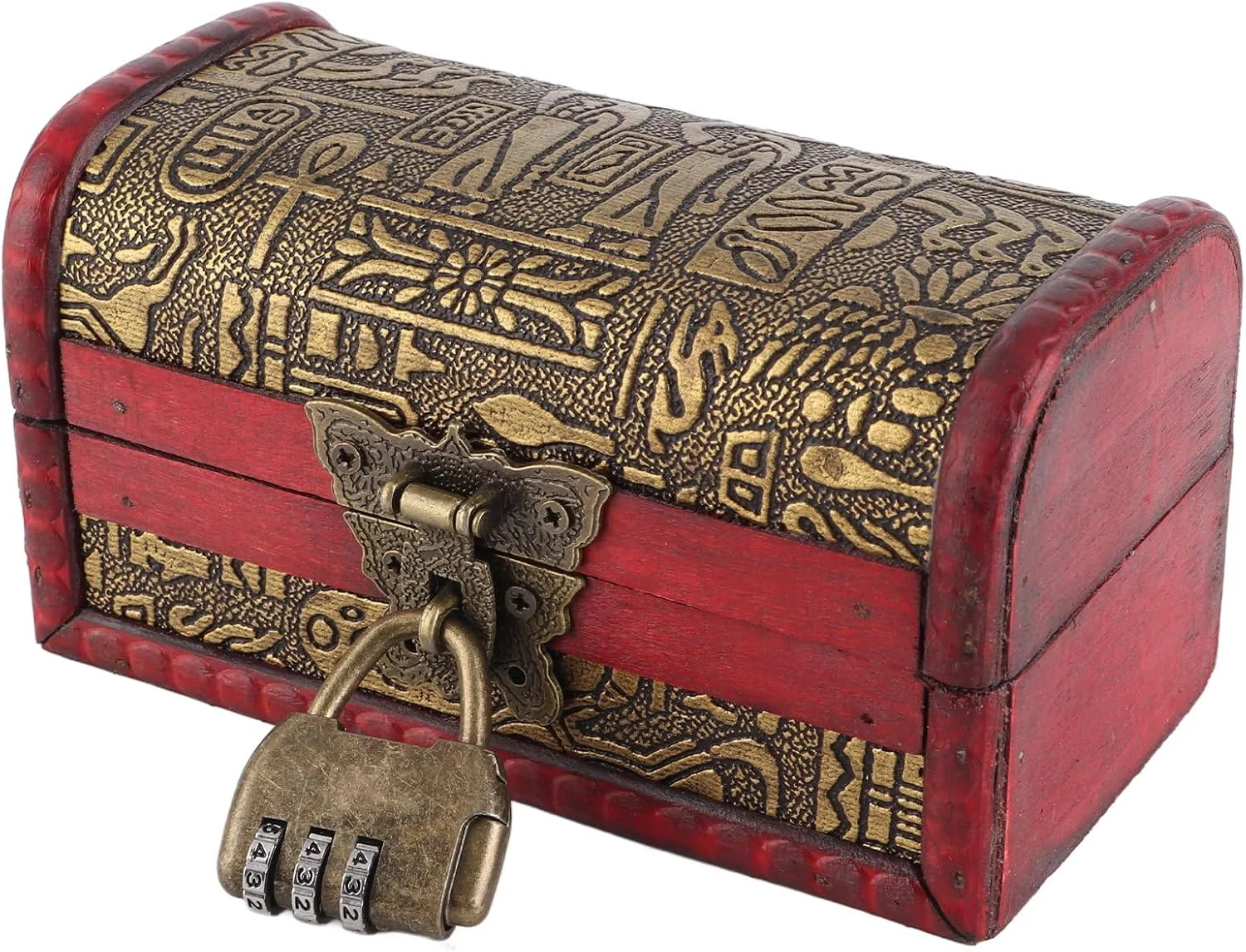 TOPINCN Vintage Woman Jewelry Box, Retro Wooden Box