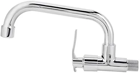 TOPINCN Wall Mounted Kitchen Faucet, Brass Body with Stainless